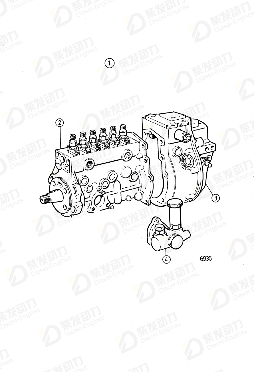 volvo penta Injection pump 847284 Drawing volvo penta Injection pump 847284 Drawing